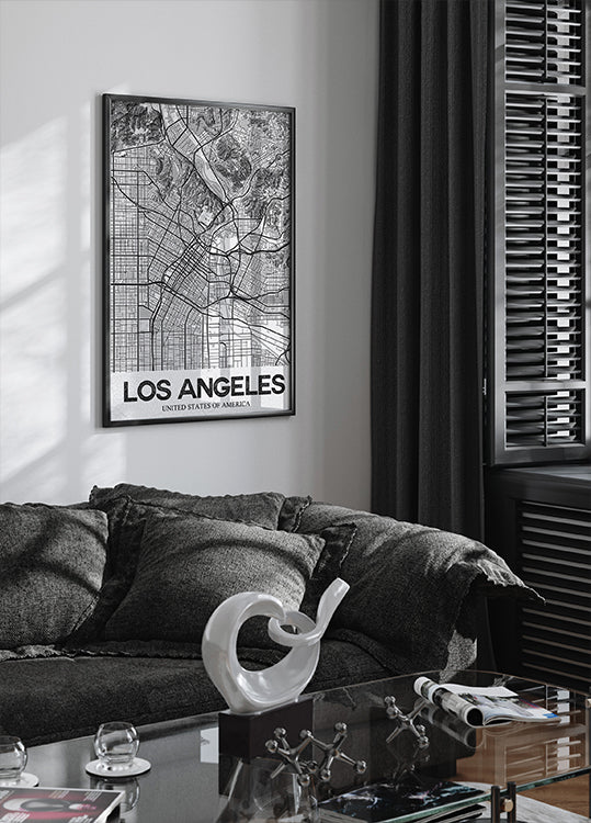 Los Angeles White Poster