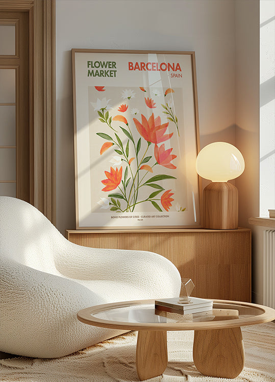 Barcelona Blooms Poster