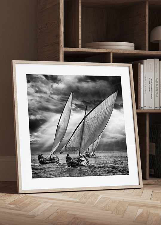 Sailboats and Light Poster