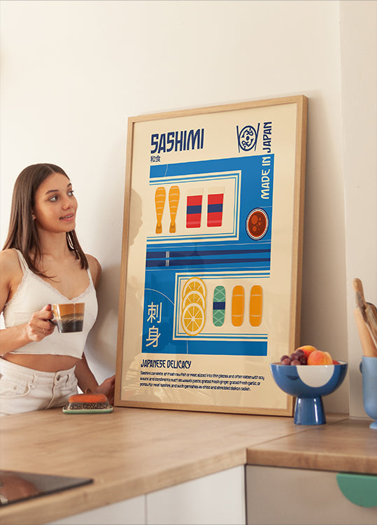 Sashimi Japanese Food Print Poster