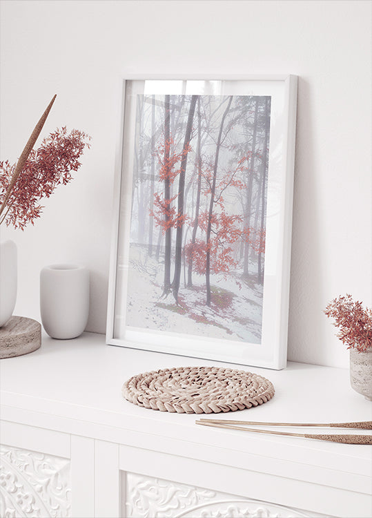 Autumnal snow Poster