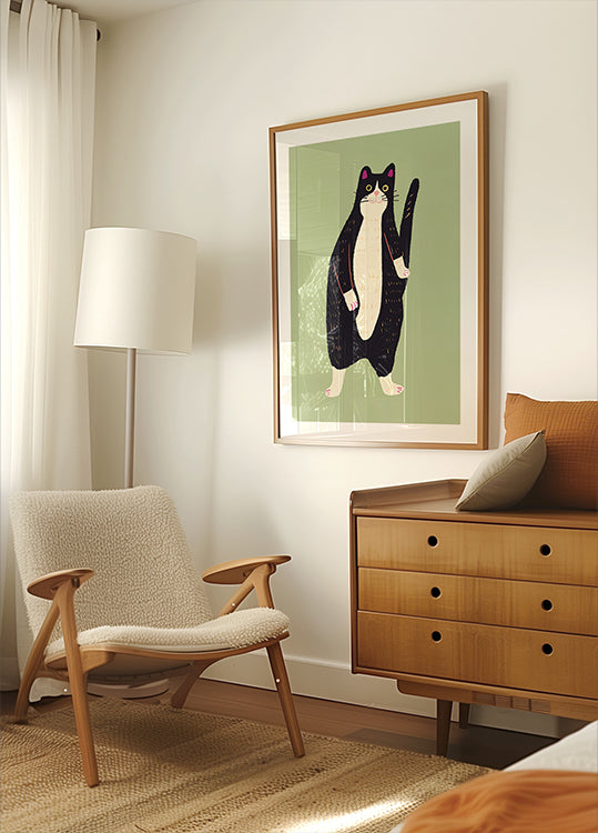 Black and white cat 02 Poster