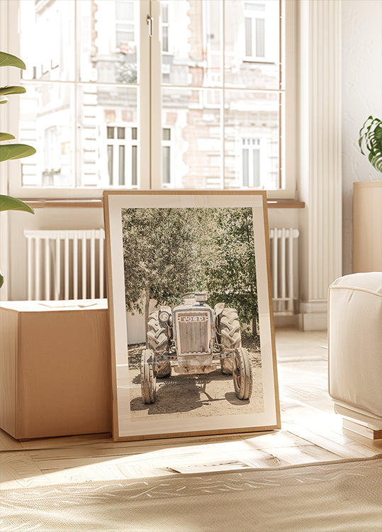 Rugged Tractor Scene Poster