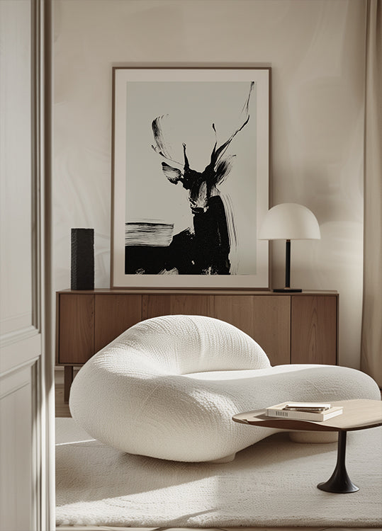 Brushstroke Deer In Poster