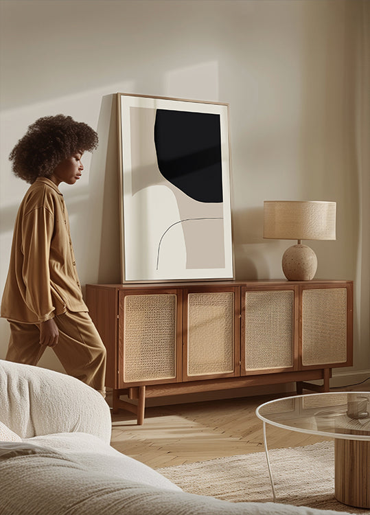 Monochrome Shapes Poster