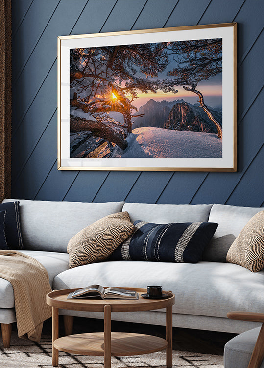 Yellow Mountain and Strange Pine after Snow Poster