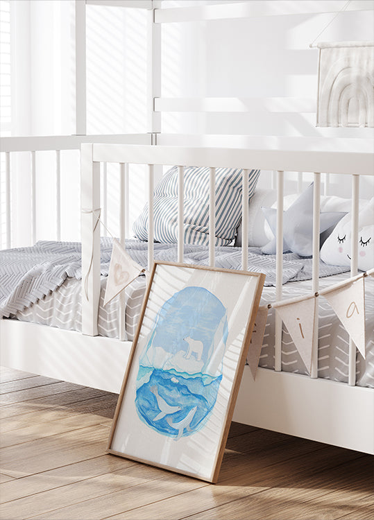 Arctic Life - Frozen Seas - Polar Bear and Seals Poster