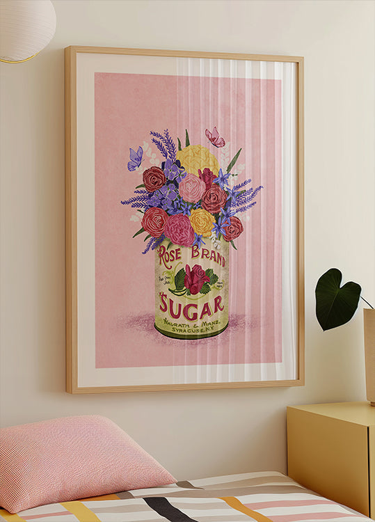 Flowers In a vintage Can Poster