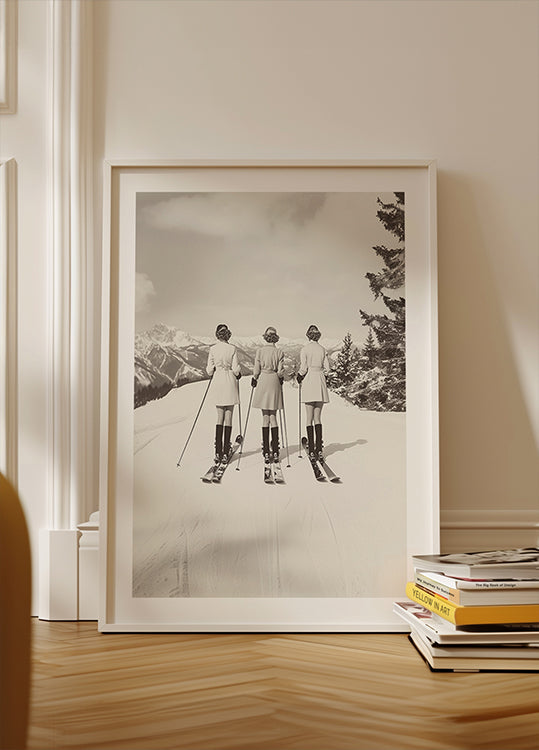 Vintage Glamor Skiers Poster