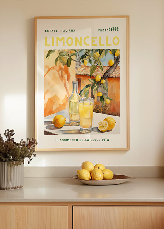 Limoncello, Watercolor, Fresh Poster