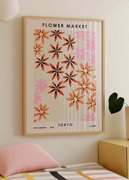 Flower Market Tokyo Poster