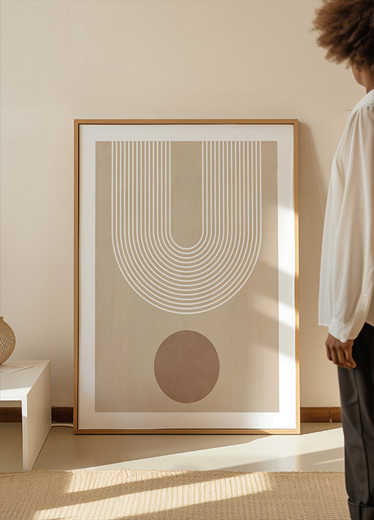 Beige Arc Poster