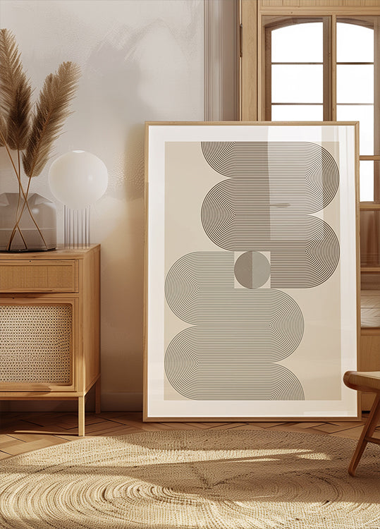 Layered Arch Lines Poster