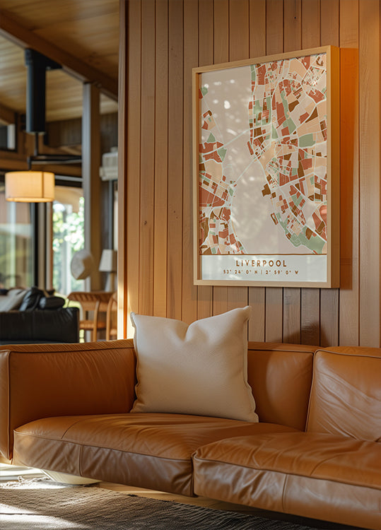 Black Maps Earth Tones 40 Poster