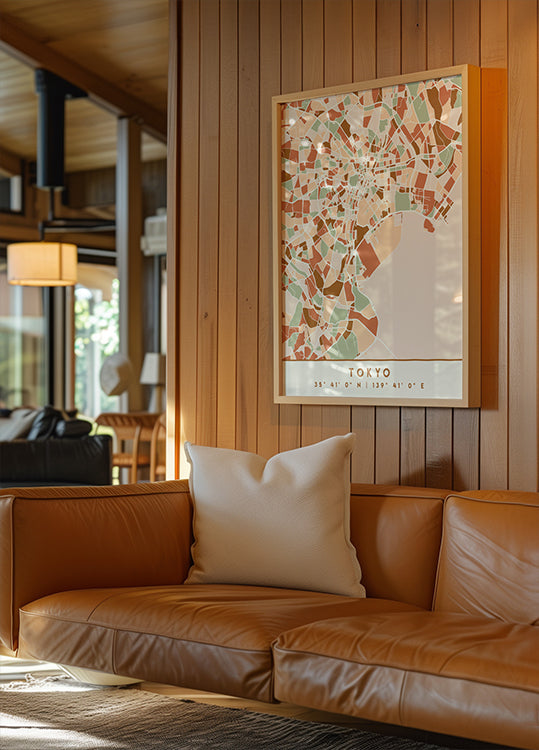 Black Maps Earth Tones 88 Poster