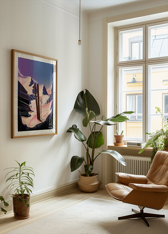 Ski Travel Poster Poster