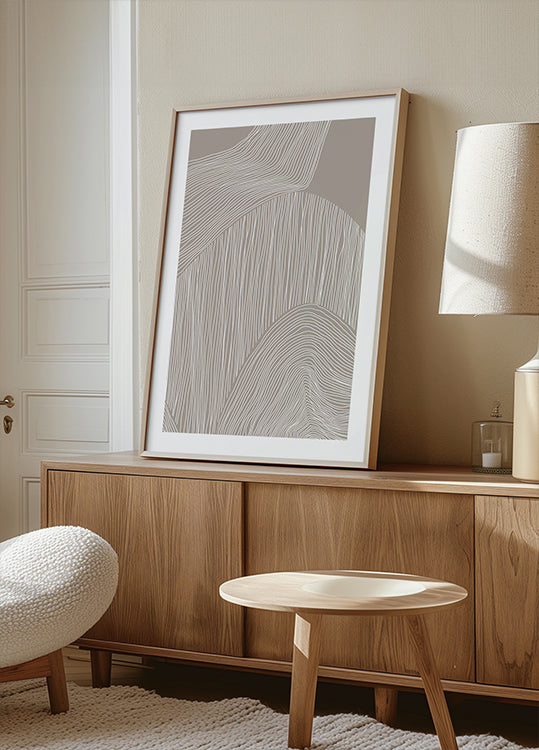 Abstract Organic Lines Poster