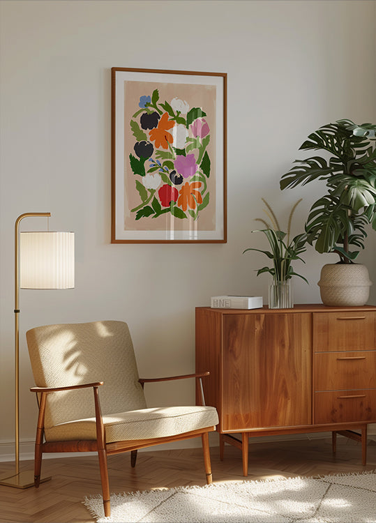 Vibrant Floral Abstract Flowers Poster