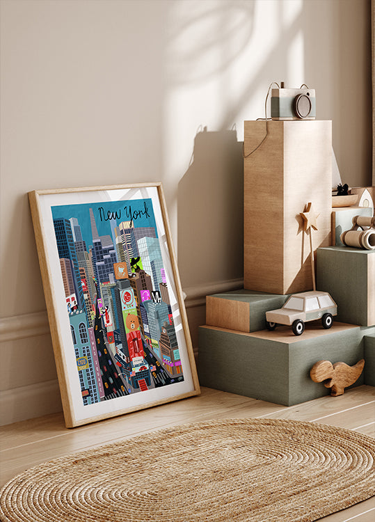 Times Square, New York Illustration by Artist Carla Daly