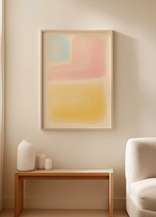 Soft Watercolor Shapes Poster