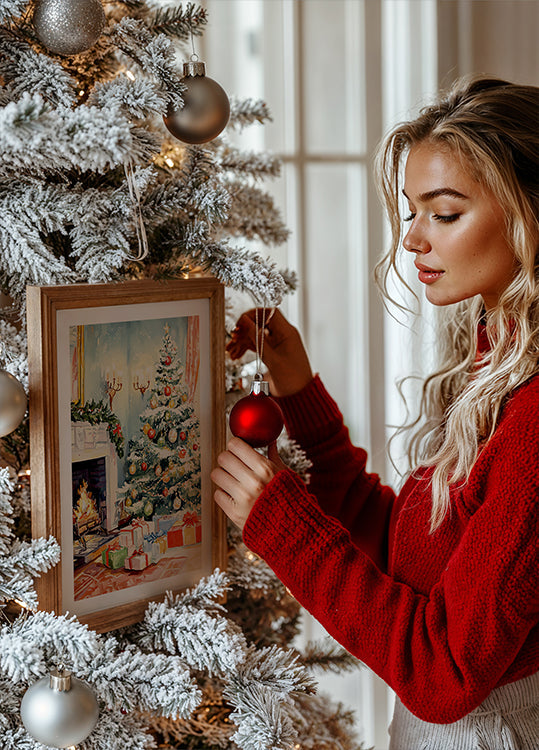 Christmas Living Room Poster