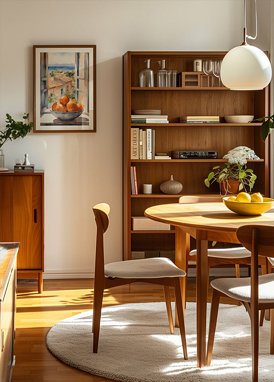 Orange bowl in the window Poster