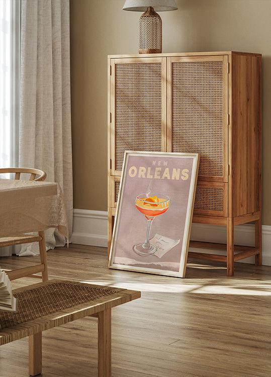 New Orleans Cocktail Travel Poster