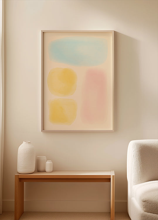 Pastel Watercolor Shapes Poster