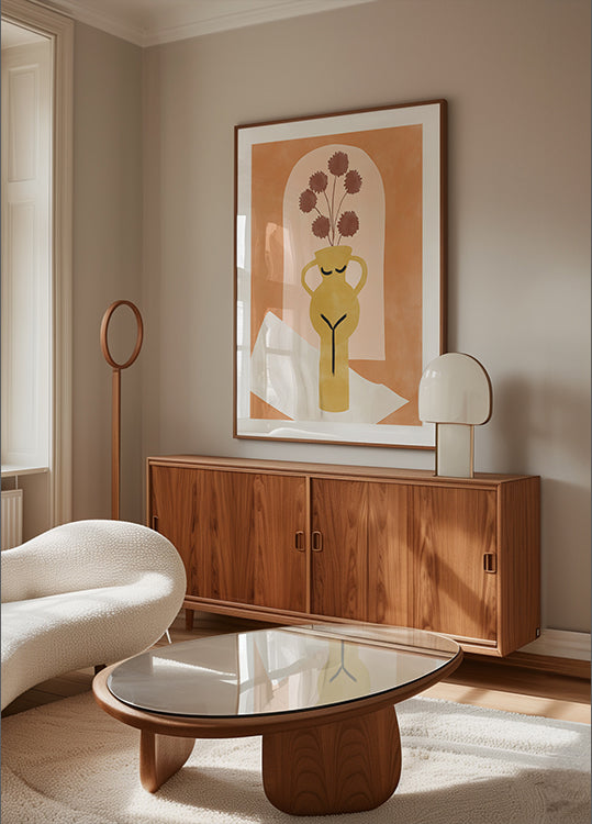 Stylized Vase Resembling A Female Form Poster