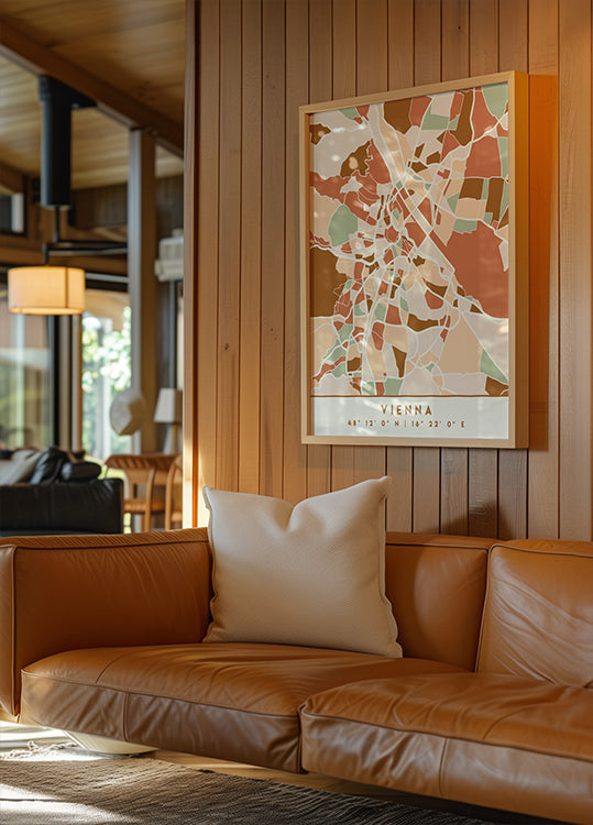 Black Maps Earth Tones 92 Poster