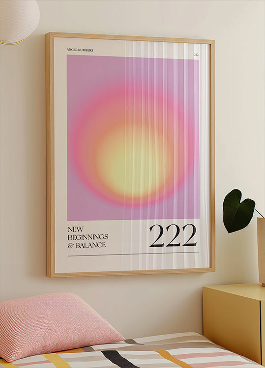 Gradient with Soft Pink and Yellow Hues Poster