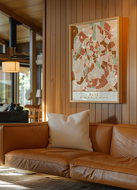 Black Maps Earth Tones 72 Poster