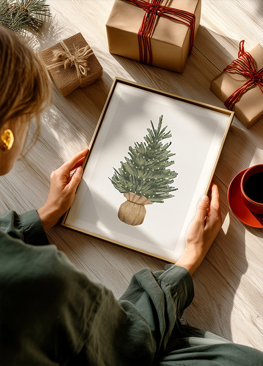 Christmas Tree Wrapped Poster