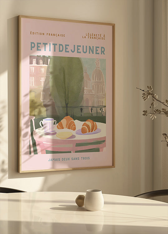Petit Dejeuner, Croissants, Paris, Pastel