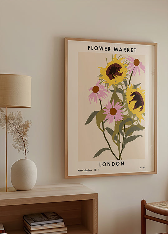 Flower Market. London Poster