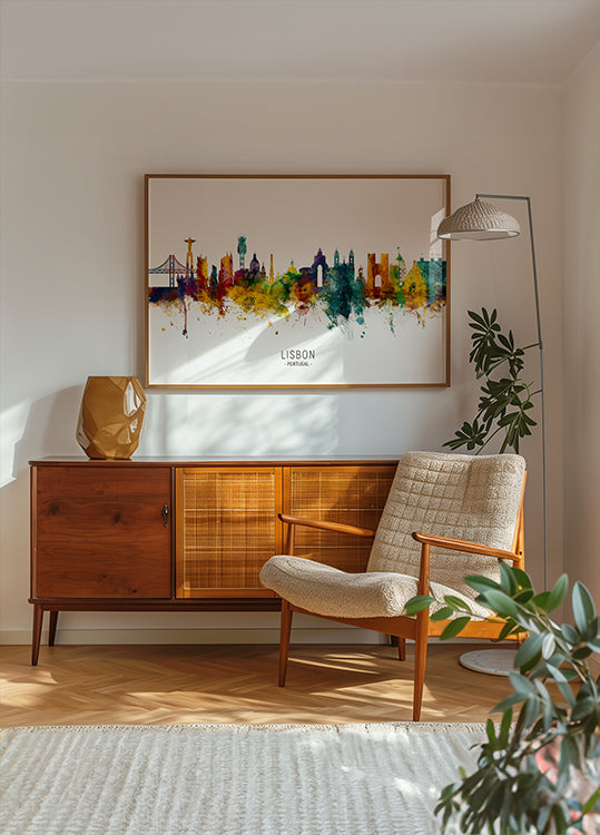 Lisbon Portugal Skyline Poster