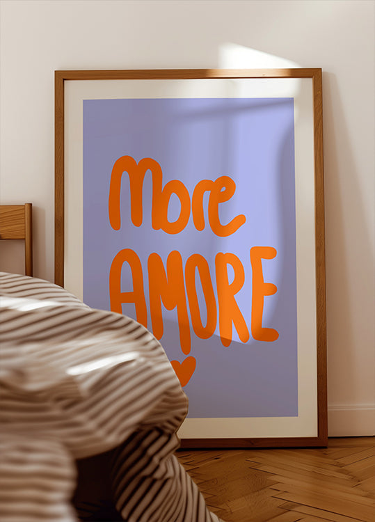 Bold Typography in Vibrant Orange Poster