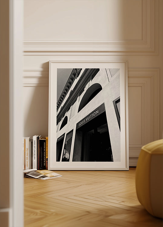 Louis Vuitton Rome Boutique Black & White Poster