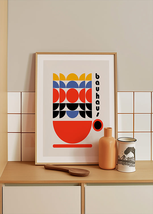 Bauhaus Coffee 70s Decor Poster