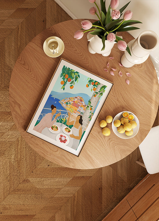 Girls in Positano Poster