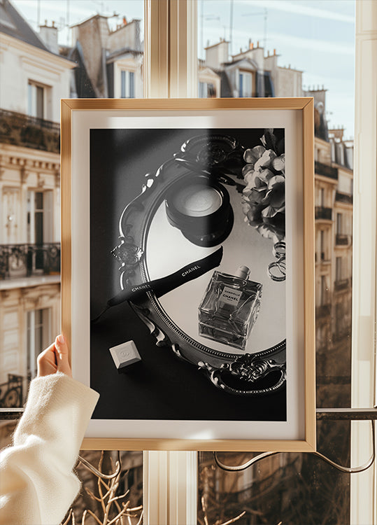 Chanel Perfume Beauty Black & White Poster