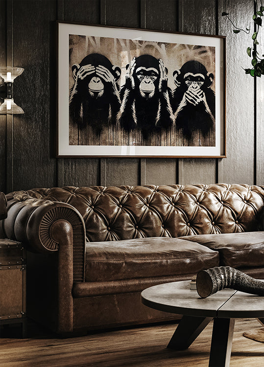 Three Wise Monkeys Poster