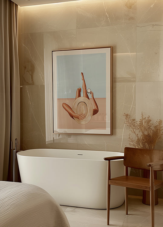 Poolside Girl Poster