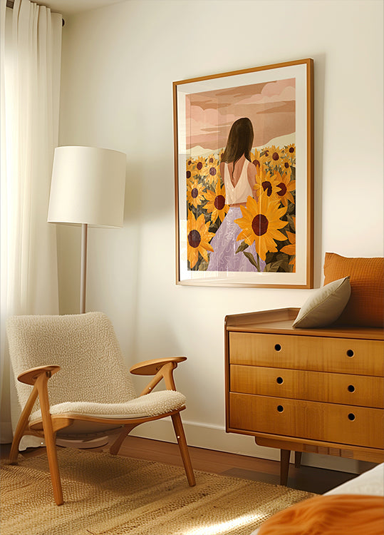 Sunflower Evenings Poster