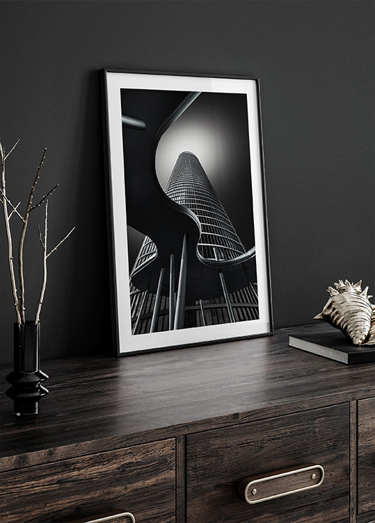 Waves, Columns & Tower Poster