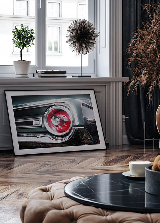 American classic car Galaxie 500 1964 Rear Poster