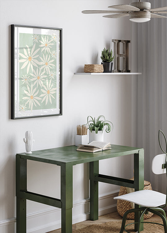 Petals on Sage Poster