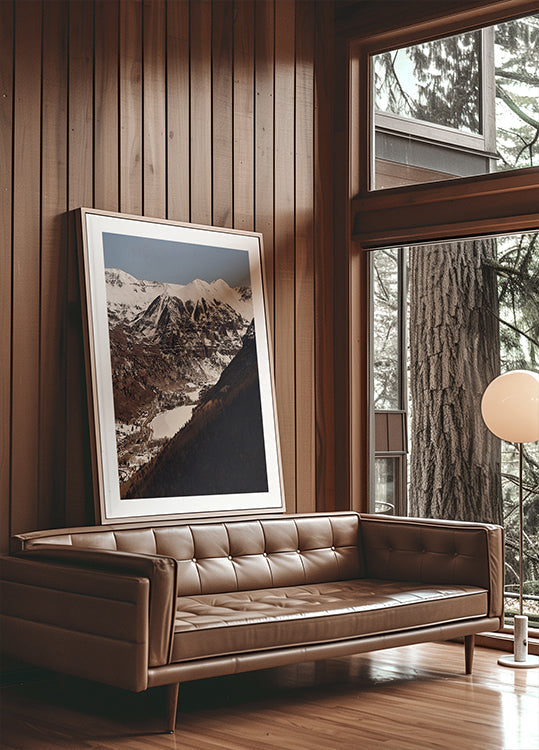 Snowy Mountain Valley Poster