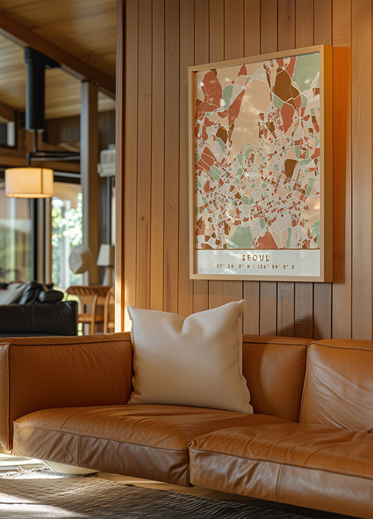 Black Maps Earth Tones 79 Poster