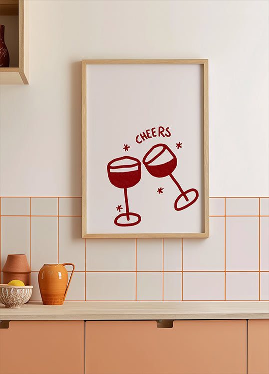 Wine Glass Celebration Poster